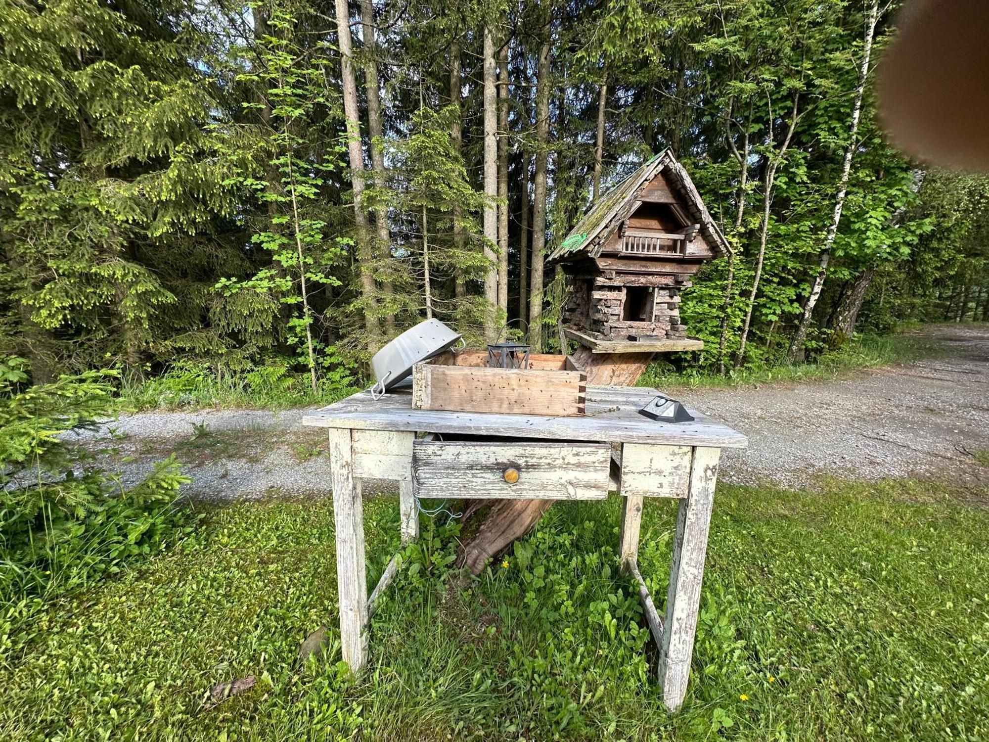 Ferienhaus Im Wald Edelschrott Exteriör bild